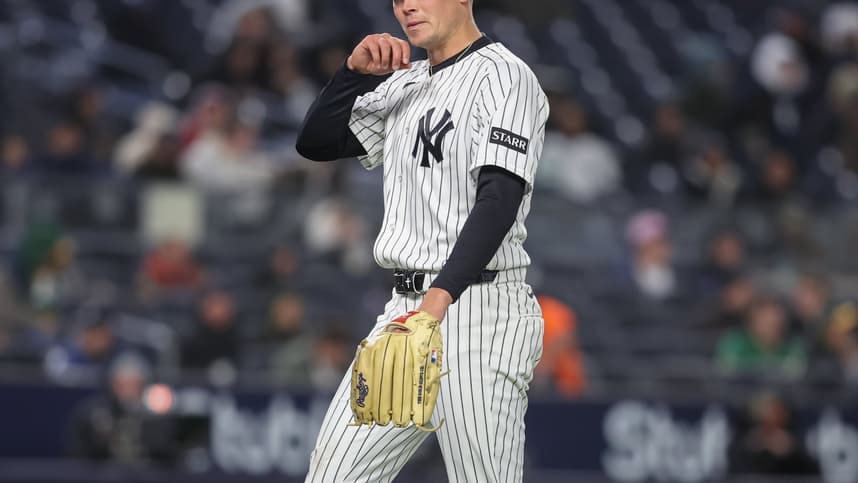 Will Warren pitches for the Yankees against the Athletics