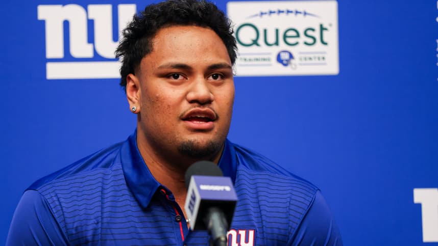 Francis Mauigoa, NFL: New York Giants Draft Press Conference
