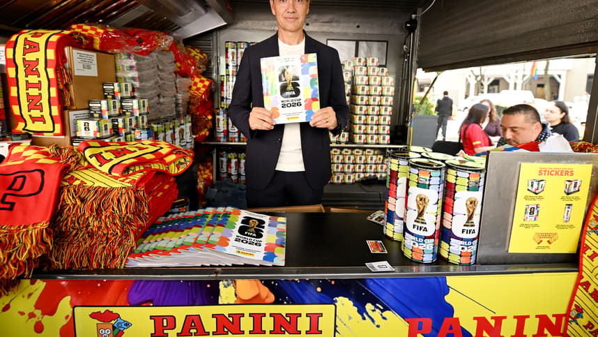 Azzurri, Italy, Italian men's soccer/football team, Alessandro Nesta, NEW YORK, NEW YORK - JUNE 04: Alessandro Nesta launches the Panini America FIFA World Cup 2026™ soccer hub at Rockefeller Center on June 4, 2026 in New York City.