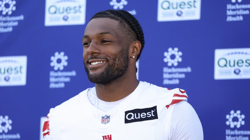 Kayvon Thibodeaux practicing with the Giants