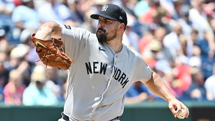 Carlos Rodón pitching for the Yankees
