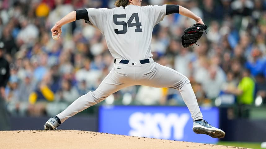 Max Fried throwing a pitch for the Yankees