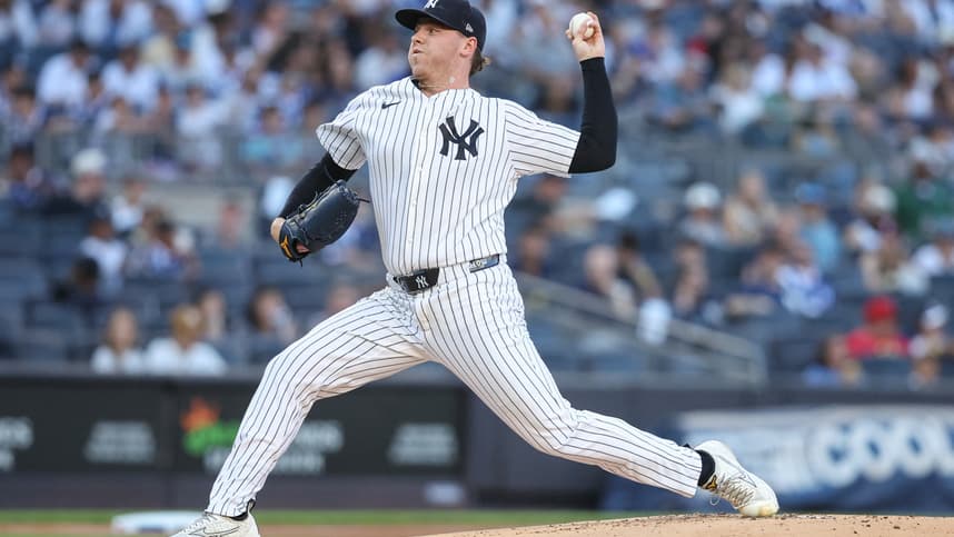 Ryan Weathers pitching for the Yankees