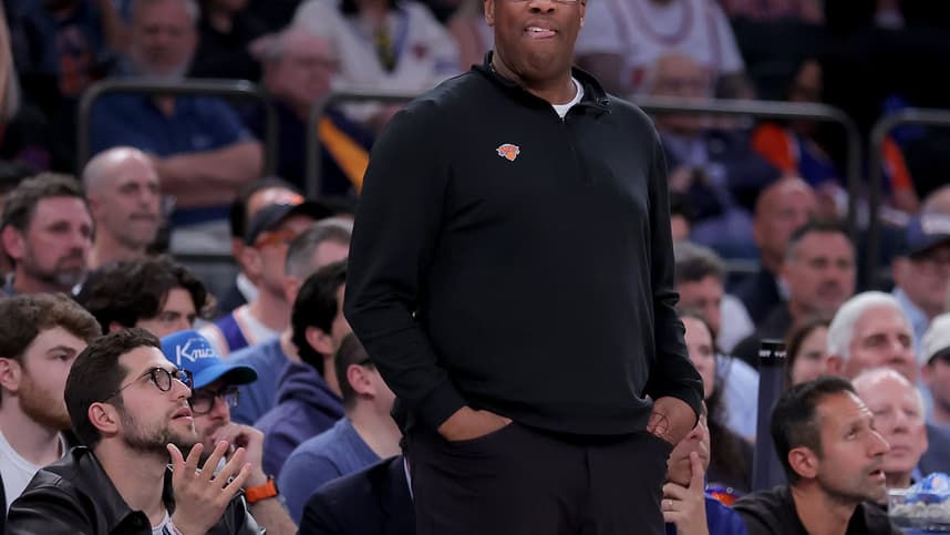 Mike Brown coaches the Knicks during the NBA Finals