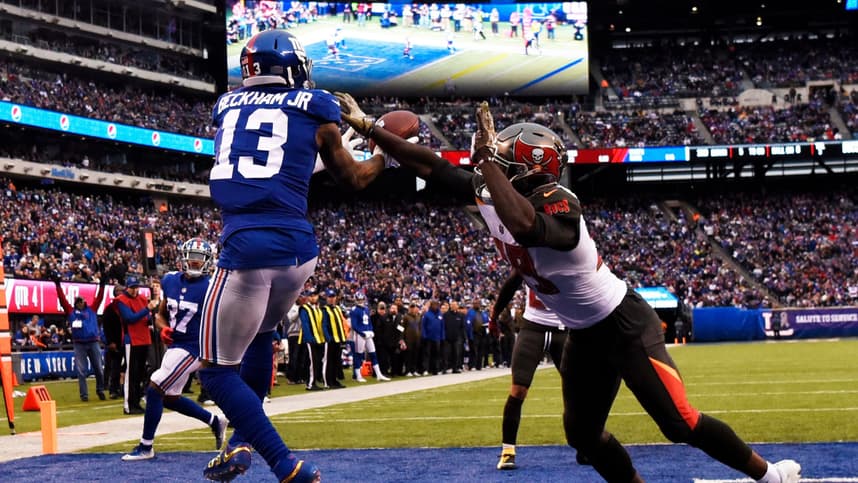 Odell Beckham Jr. makes a touchdown catch for the Giants