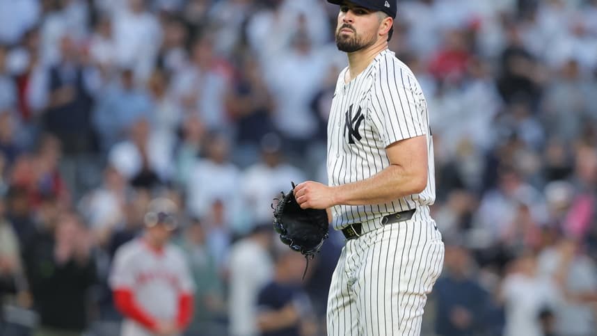 Carlos Rodon on the mound for the Yankees