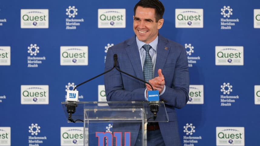 Joe Schoen at a Giants press conference
