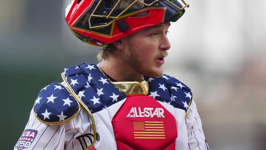 Hunter Goodman catches in Rockies gear as a Yankees deadline idea