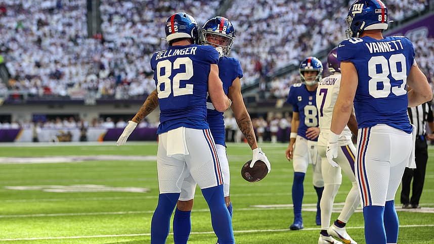 new york giants, daniel bellinger, isaiah hodgins