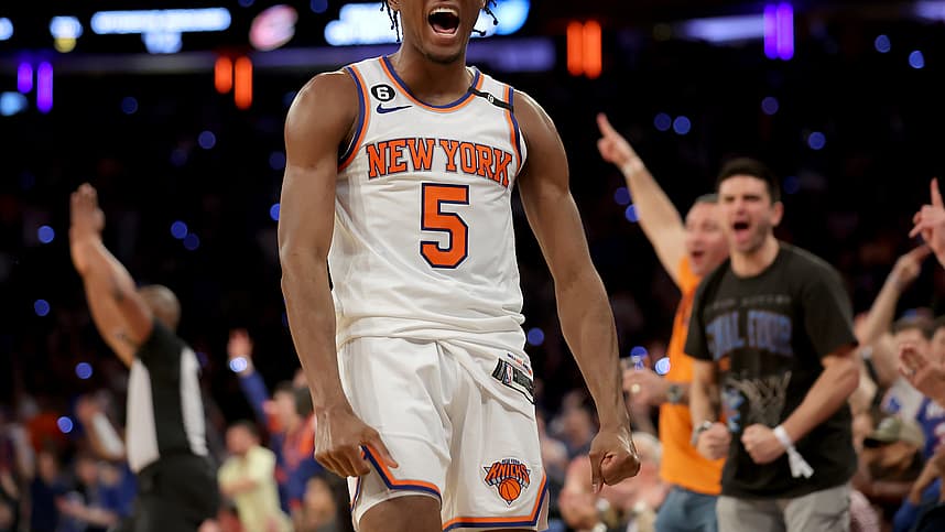 NBA: Playoffs-Cleveland Cavaliers at New York Knicks, immanuel quickley