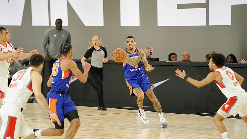 NBA: G League-Showcase Cup-Memphis Hustle at Westchester Knicks, Obadiah Noel