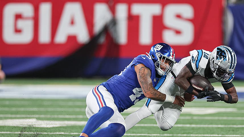 nfl: preseason-carolina panthers at new york giants, darrian beavers