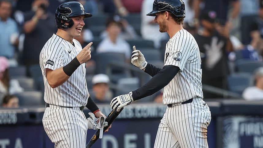 Ryan McMahon celebrating a home run for the Yankees