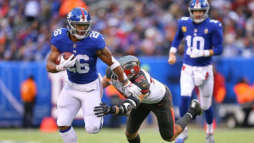 New York Giants running back, Saquon Barkley.