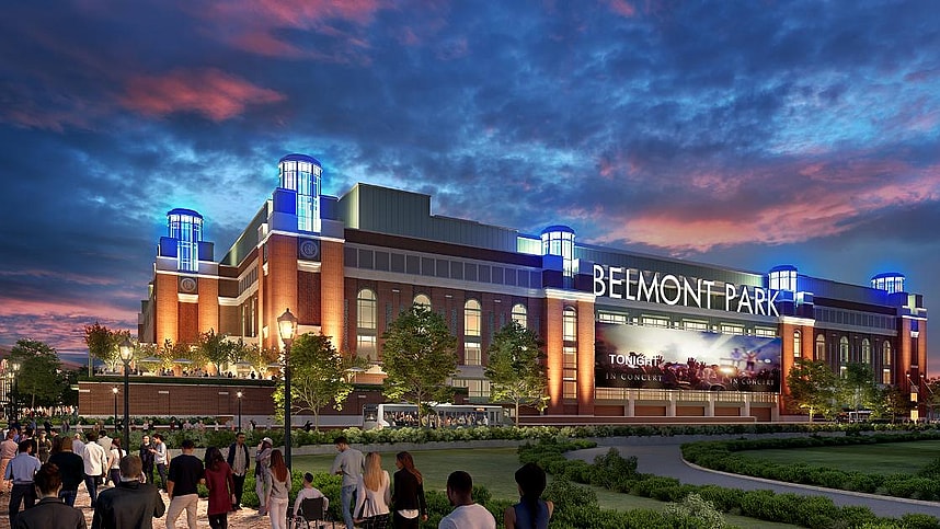 3d rendered image of belmont park