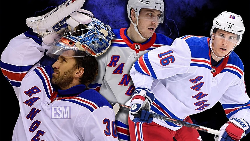 Henrik Lundqvist, Ryan Strome, Jesper Fast, New York Rangers
