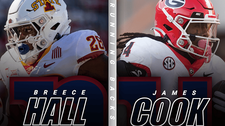 james cook, giants, breece hall