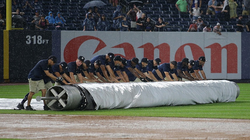 yankees, rain
