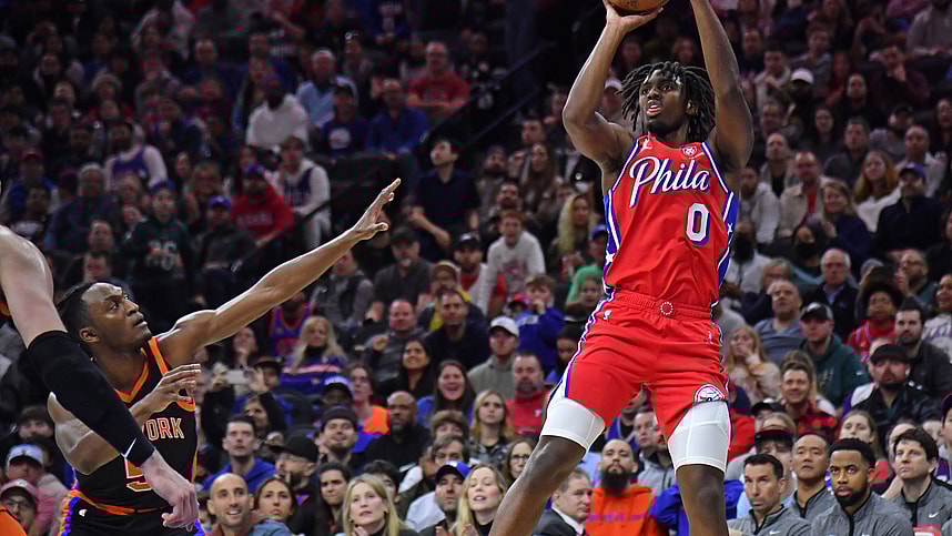 Tyrese Maxey, Immanuel Quickley, New York Knicks