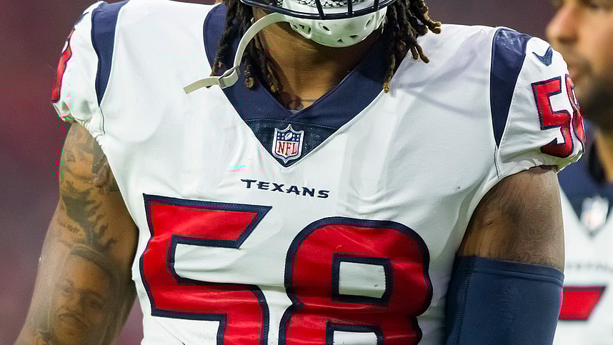 Houston Texans linebacker Christian Kirksey (58) against the Arizona Cardinals at State Farm Stadium (New York Giants)