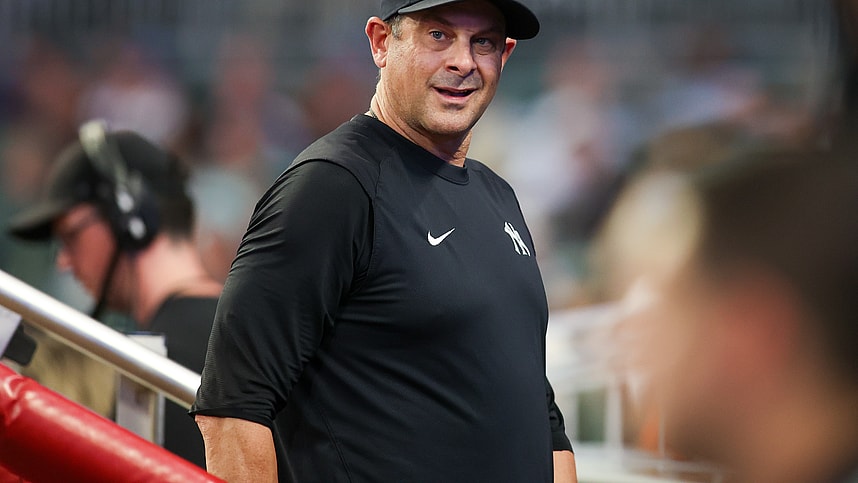 mlb: new york yankees at atlanta braves, aaron boone