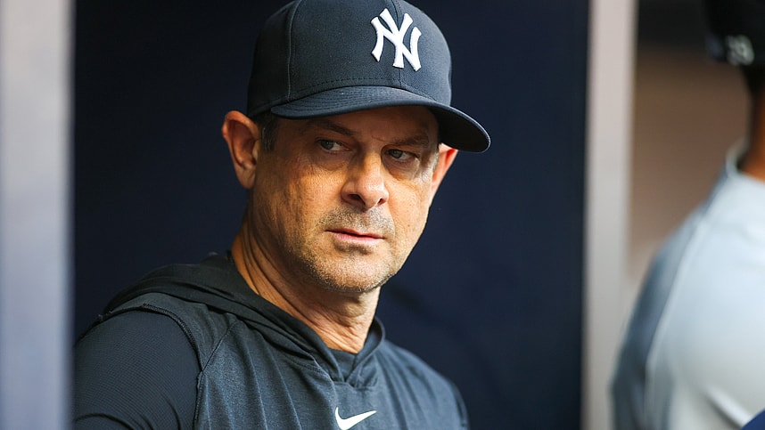 mlb: new york yankees at atlanta braves, aaron boone