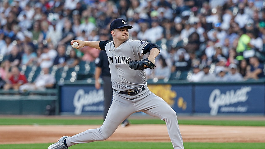 mlb: new york yankees at chicago white sox, clarke schmidt