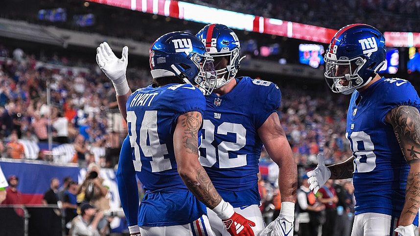 nfl: preseason-carolina panthers at new york giants, jalin hyatt