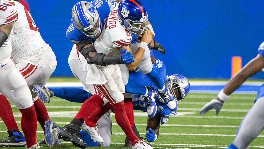 nfl: preseason-new york giants at detroit lions, julian okwara