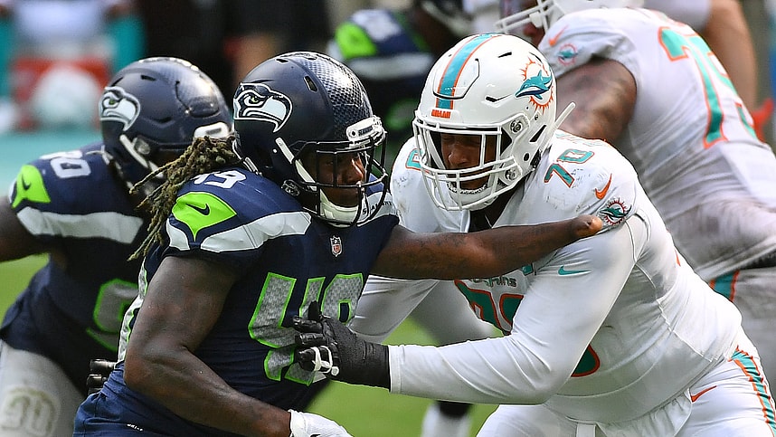 nfl: seattle seahawks at miami dolphins, julie'n davenport, new york giants