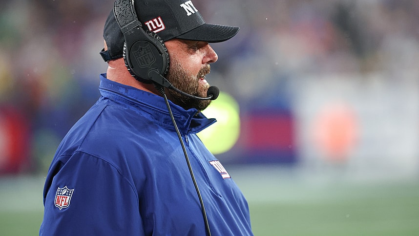 New York Giants East Rutherford, New Jersey, USA; head coach Brian Daboll looks on during the first half against the Dallas Cowboys at MetLife Stadium