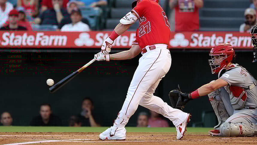 mlb: cincinnati reds at los angeles angels, yankees, mike trout