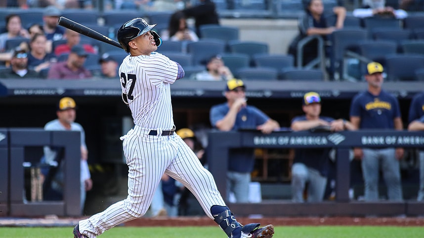 mlb: milwaukee brewers at new york yankees, giancarlo stanton