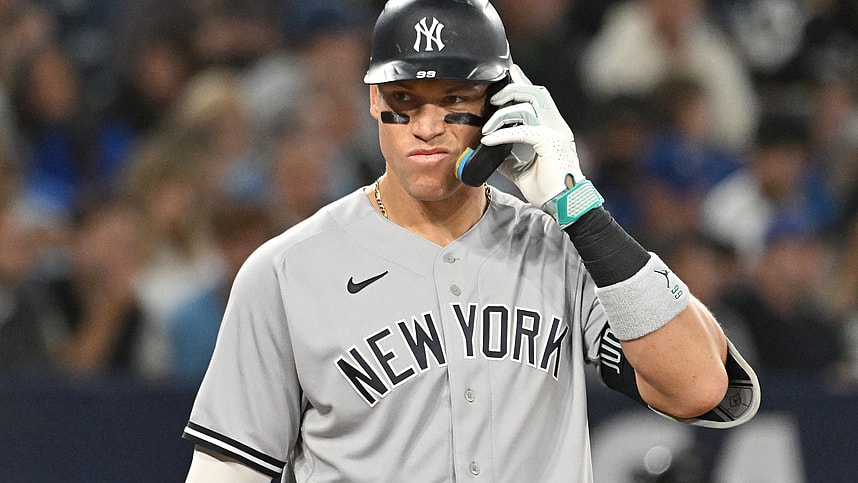 mlb: new york yankees at toronto blue jays, aaron judge