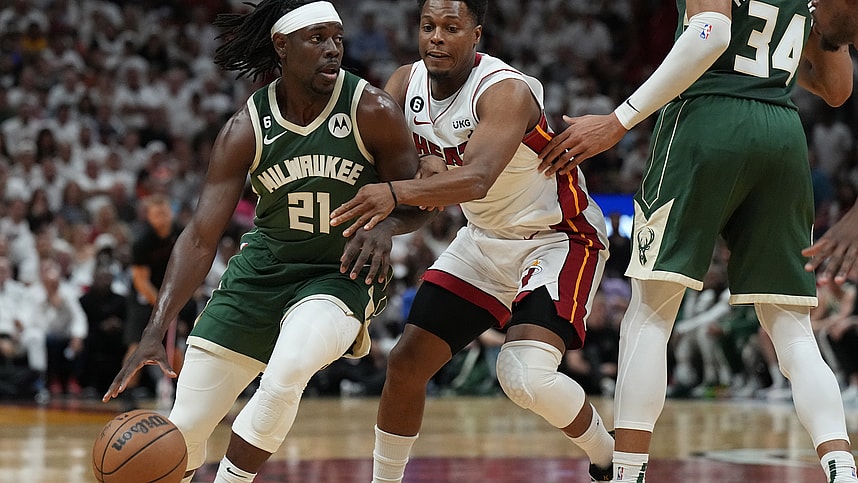 nba: playoffs-milwaukee bucks at miami heat, knicks, jrue holiday