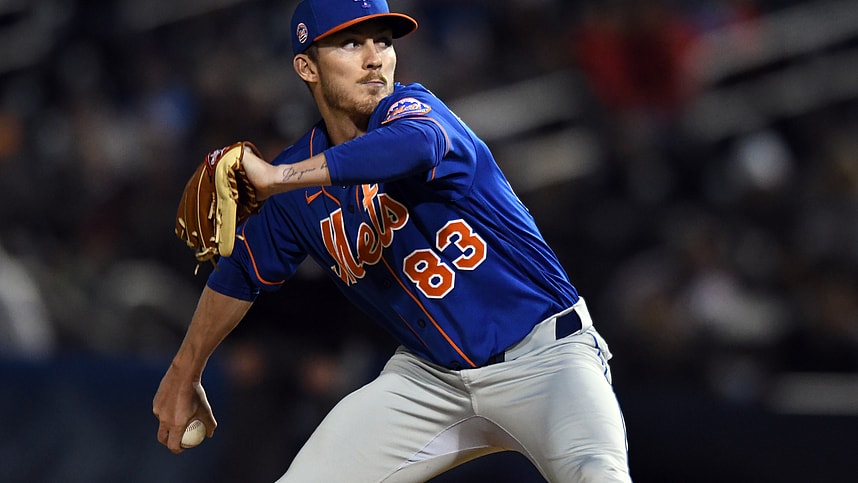 New York Mets pitcher Ryley Gilliam pitches against the Houston Astros in the fourth inning at FITTEAM Ballpark of the Palm Beaches