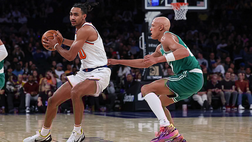 nba: preseason-boston celtics at new york knicks, jacob toppin