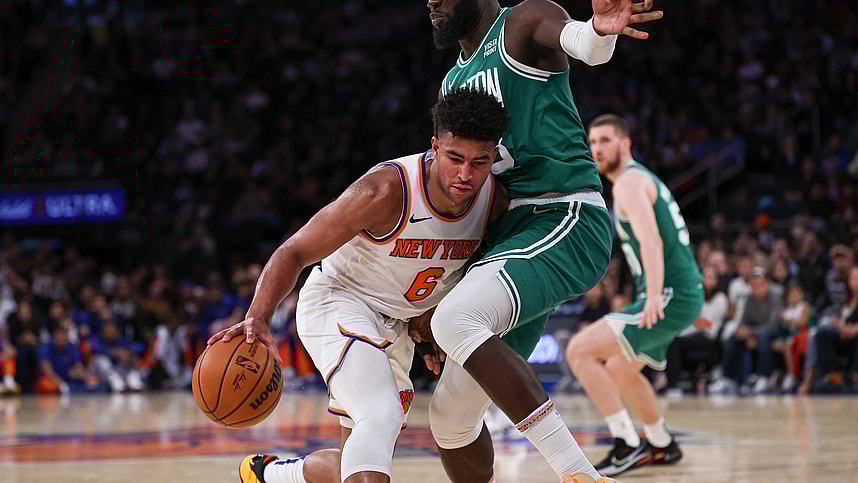 nba: preseason-boston celtics at new york knicks, quentin grimes