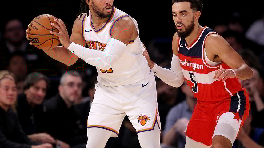 nba: preseason-washington wizards at new york knicks, jalen brunson