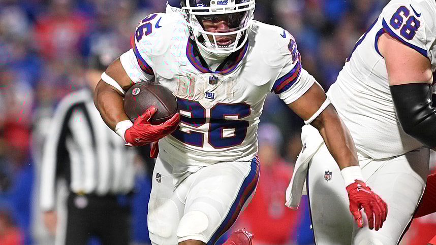 nfl: new york giants at buffalo bills, saquon barkley