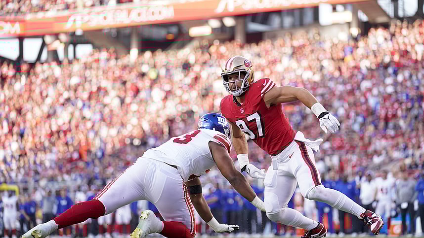 nfl: new york giants at san francisco 49ers, evan neal