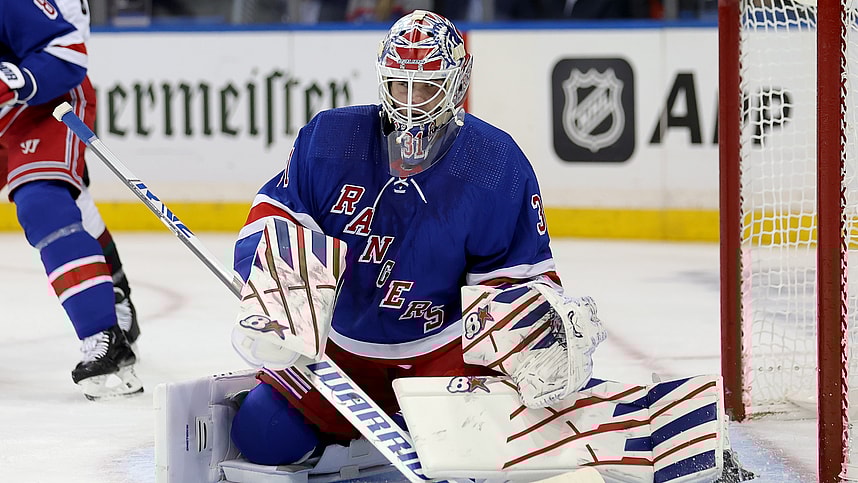 nhl: arizona coyotes at new york rangers, igor shesterkin