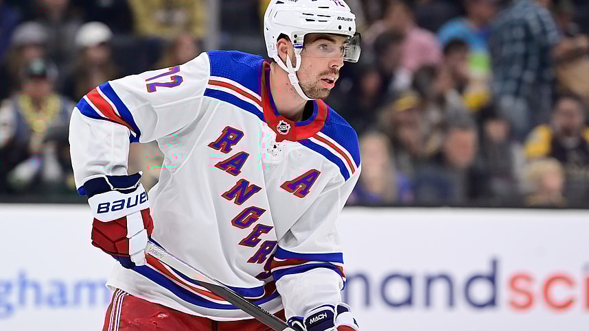New York Rangers center Filip Chytil (72) skates against the Boston Bruins during the second period at TD Garden