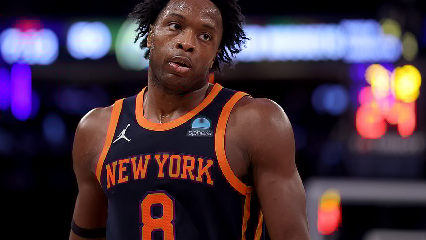 New York Knicks forward OG Anunoby (8) during the third quarter against the Denver Nuggets at Madison Square Garden