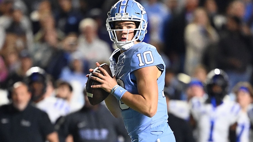 North Carolina Tar Heels quarterback Drake Maye (10) (New York Giants prospect)