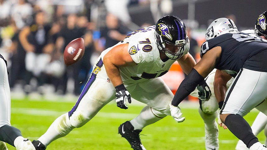 Baltimore Ravens guard Kevin Zeitler (70) (New York Giants free agent target)