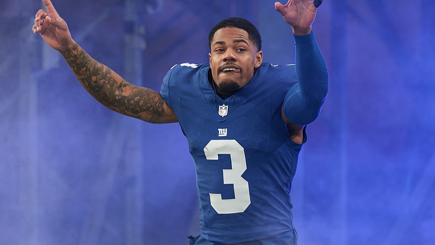 New York Giants wide receiver Sterling Shepard (3) enters the field during introductions the field before the game against the Philadelphia Eagles at MetLife Stadium