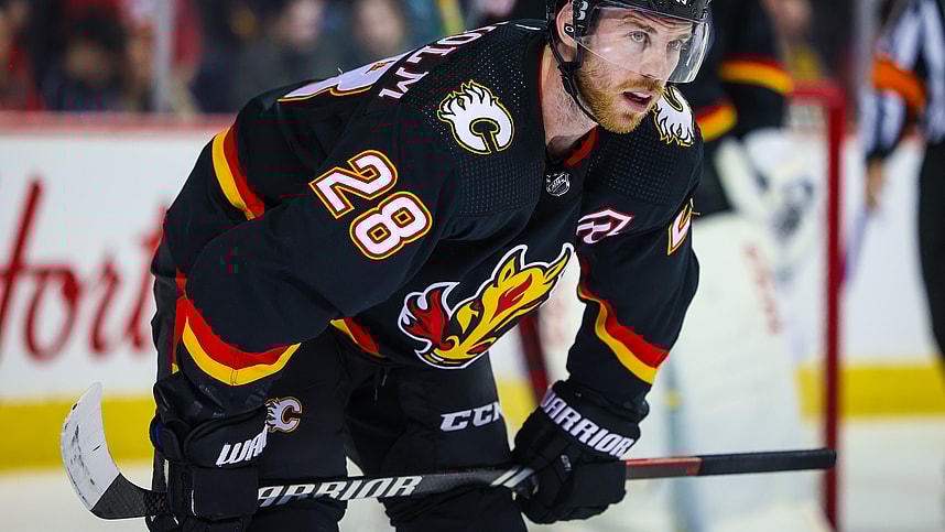 Calgary Flames center Elias Lindholm (New York Rangers trade target)