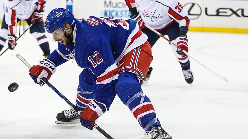 New York Rangers center Nick Bonino (12) at Madison Square Garden