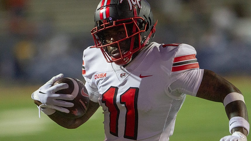 WKU's Malachi Corley runs in for a touchdown against UTEP (New York Giants/Jets prospect)